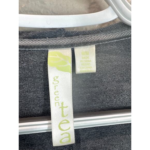 Green Tea Gray Modal Open Cardigan Soft Lightweight Womens Size Medium - Picture 3 of 5